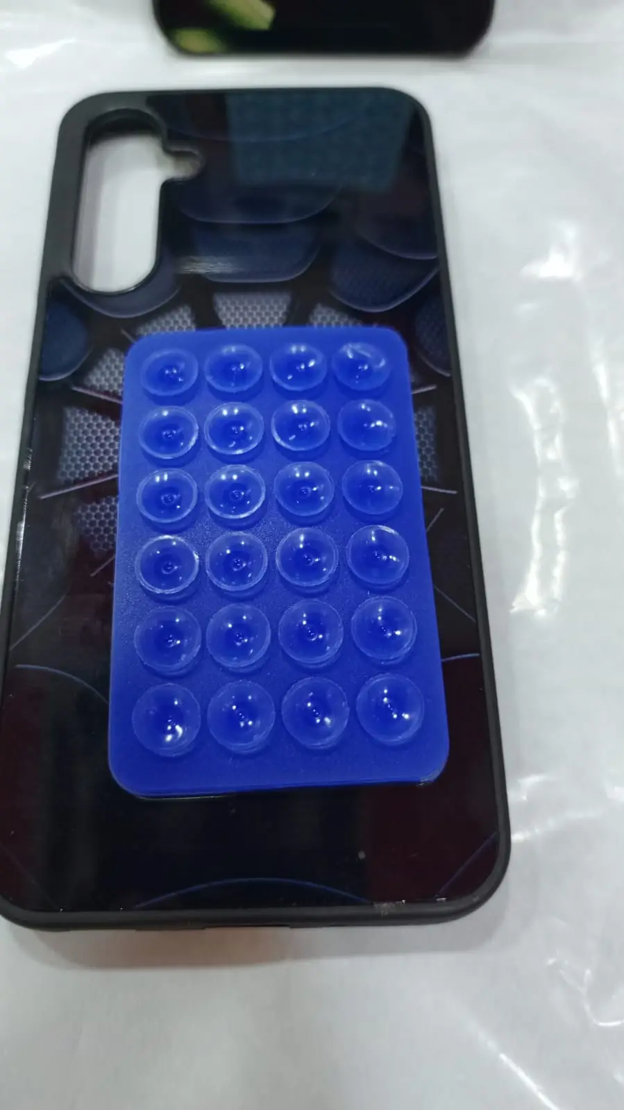 Double Side Silicone Suction Phone Holder Black