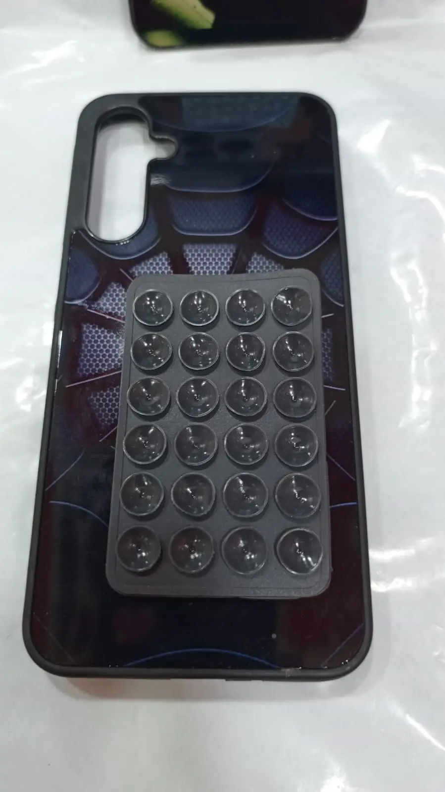 Double Side Silicone Suction Phone Holder Black