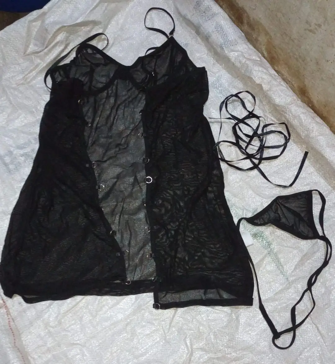 2 Pcs Women's Stitched Net Plain Night Suit / Short Imported Nighty With Panty