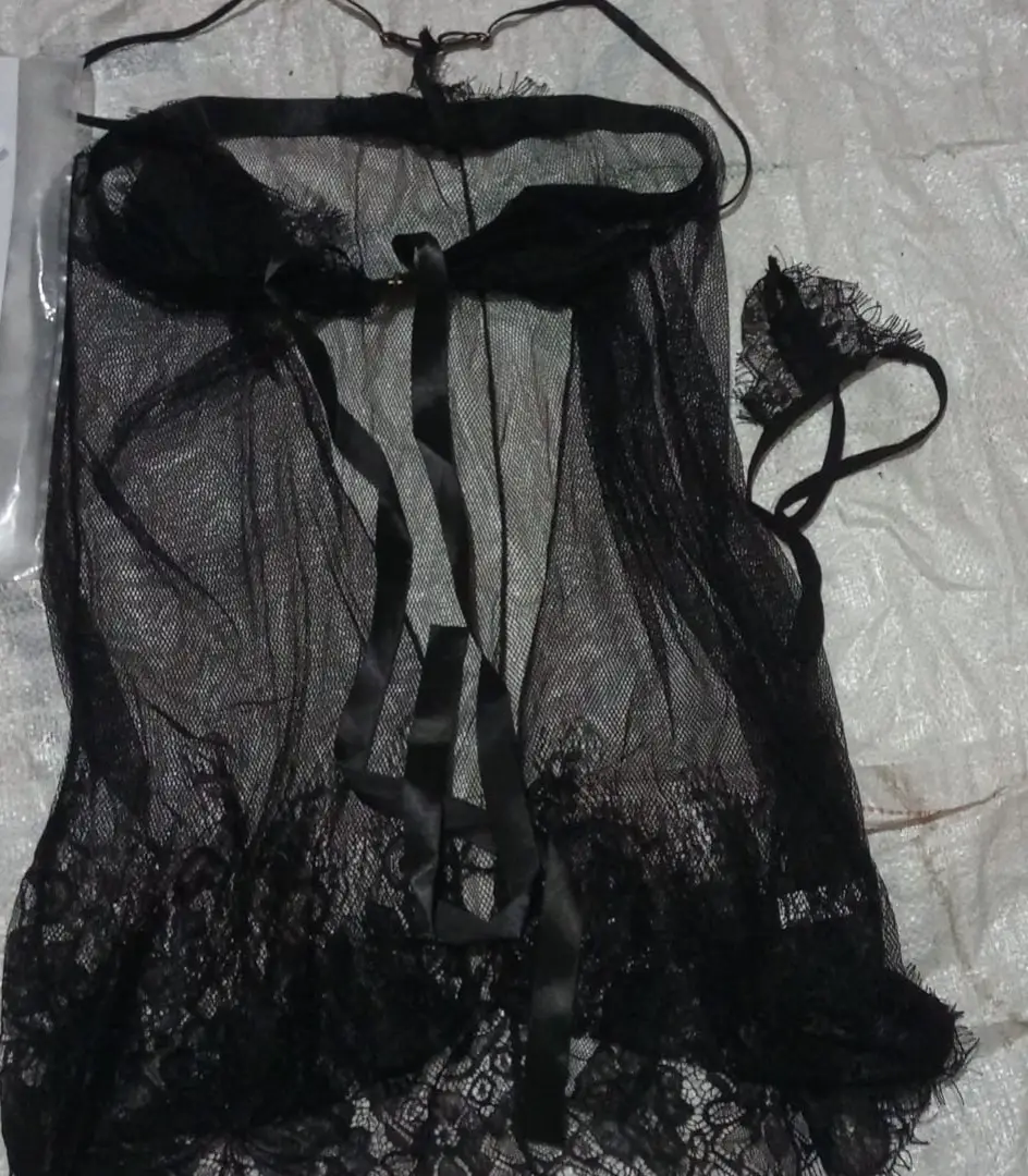 Short Front Open Nighty & Panty / Net Lace Comfortable And Lightweight Nightwear Set