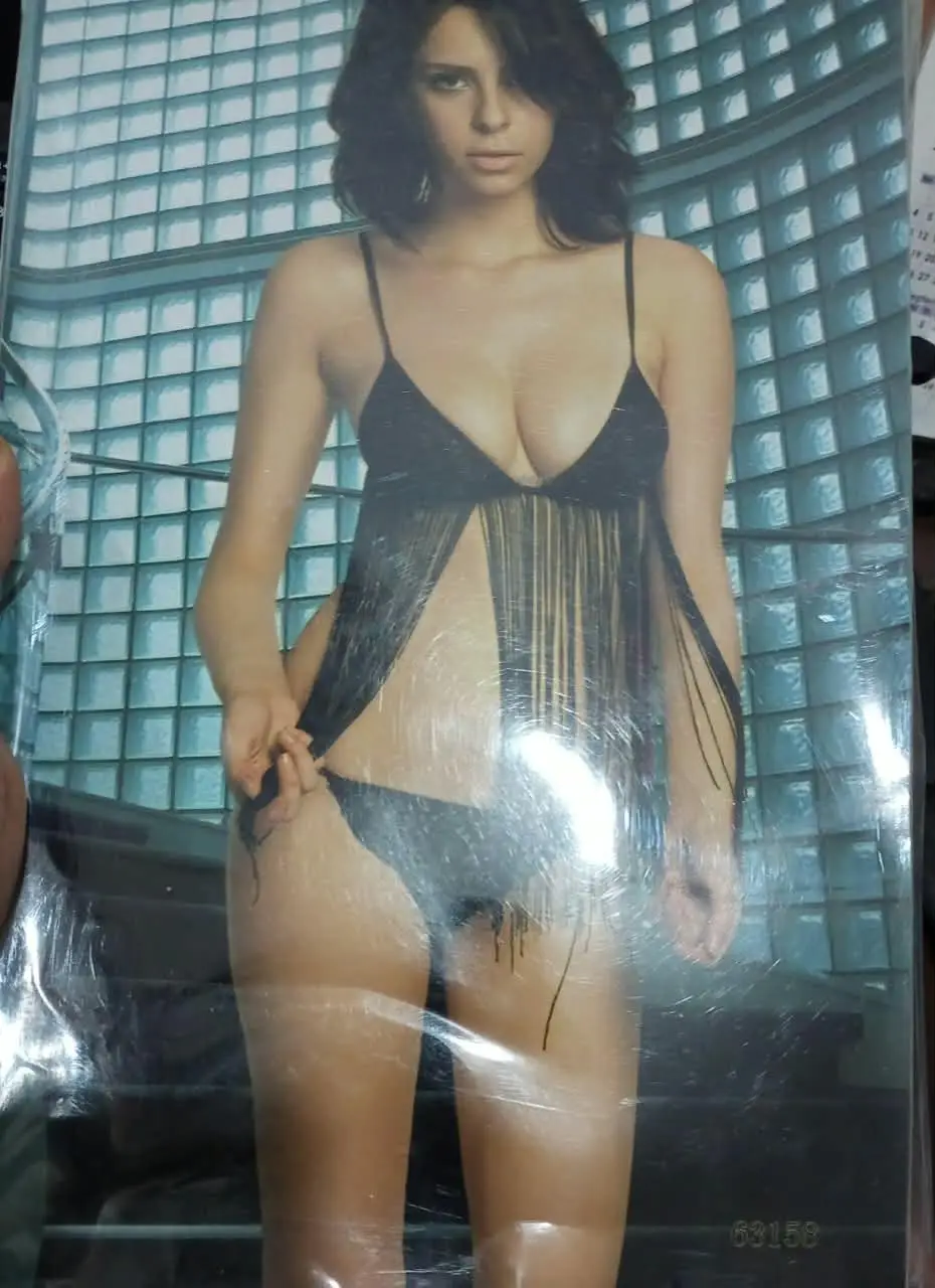Women’s Black Fringe Chemise & Thong Lingerie Set / Nighty