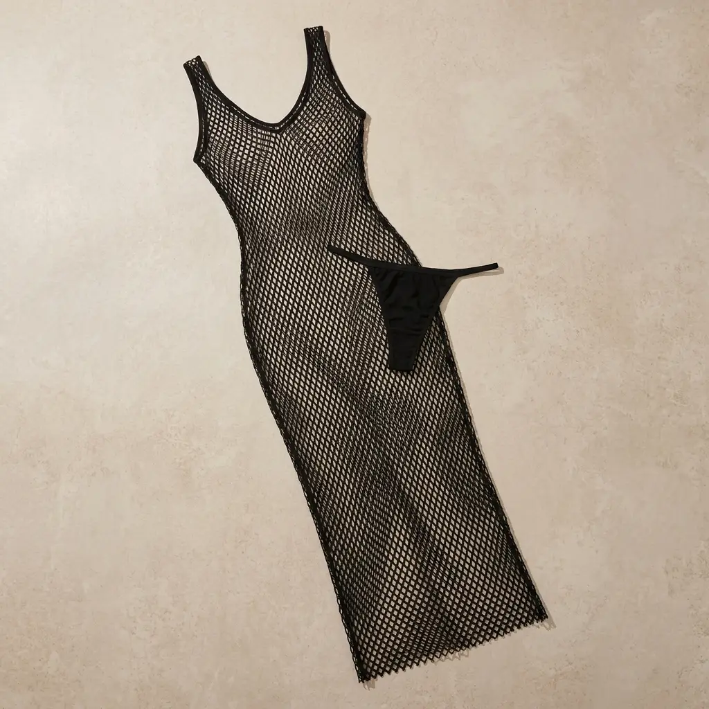 Net Plain Full Body Stocking / Transparent NIghty
