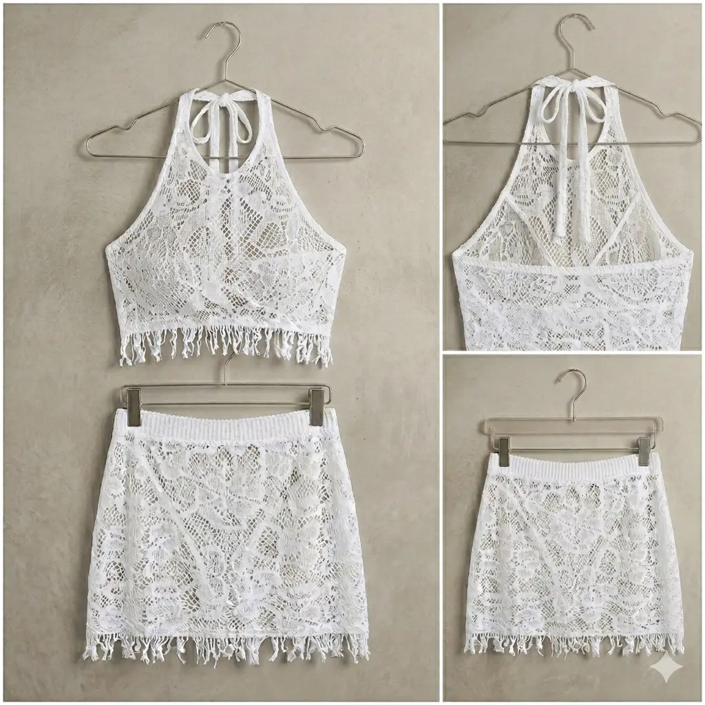 Net Lace Short Body Stocking / Transparent Nighty
