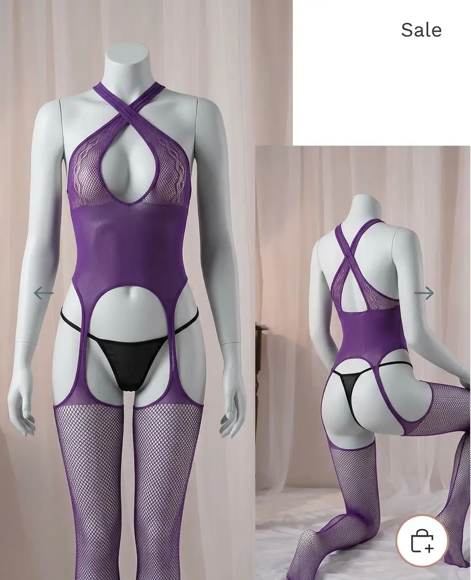 Full Body Stocking / Net Nighty For Women /  Fishnet