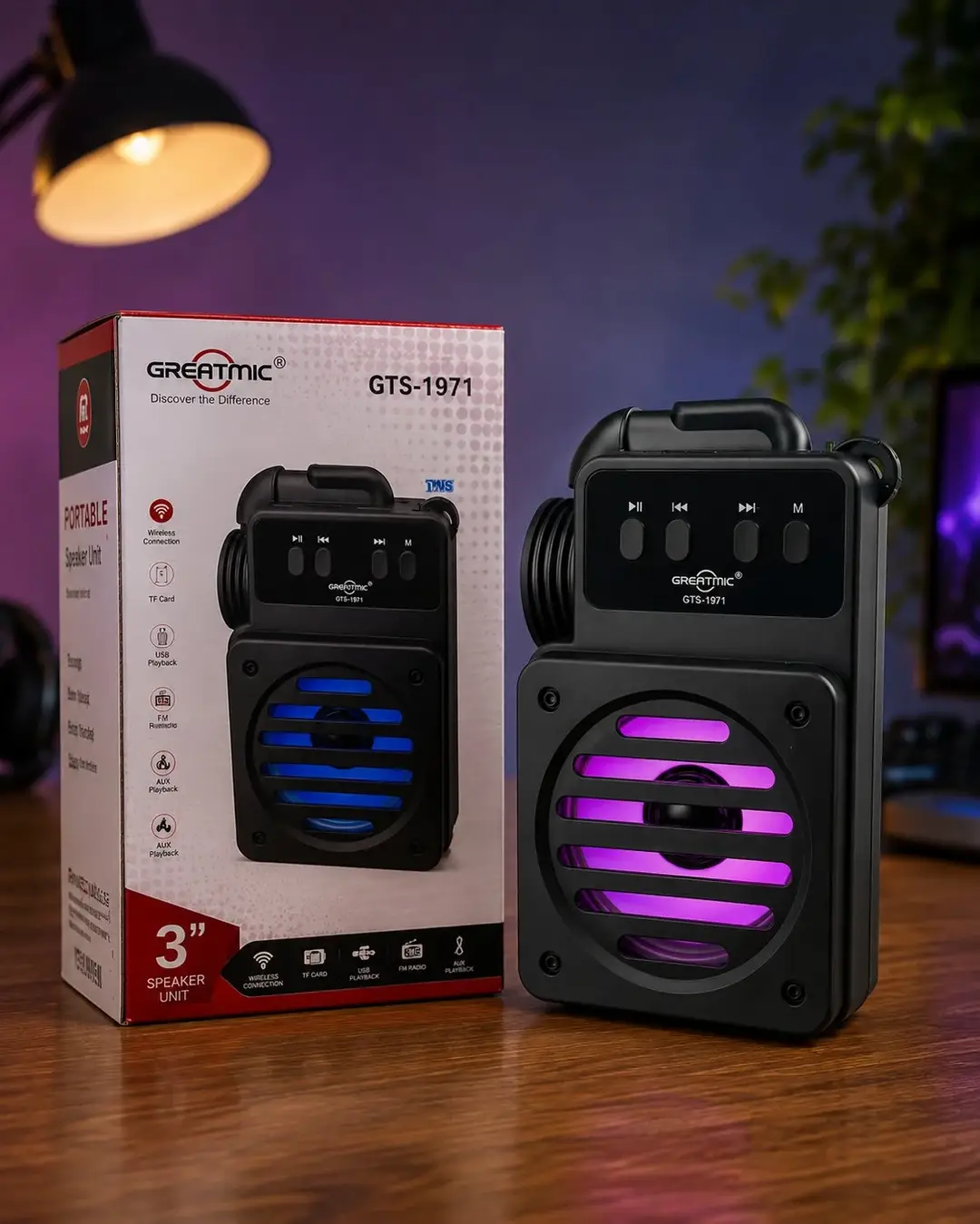 Greatmic GTS-1971 Portable Wireless Bluetooth Speaker