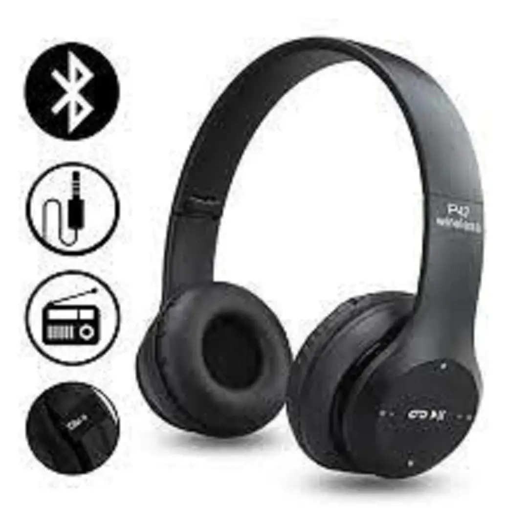 P47 Wireless Headphones Bluetooth Foldable Headset with FM Radio