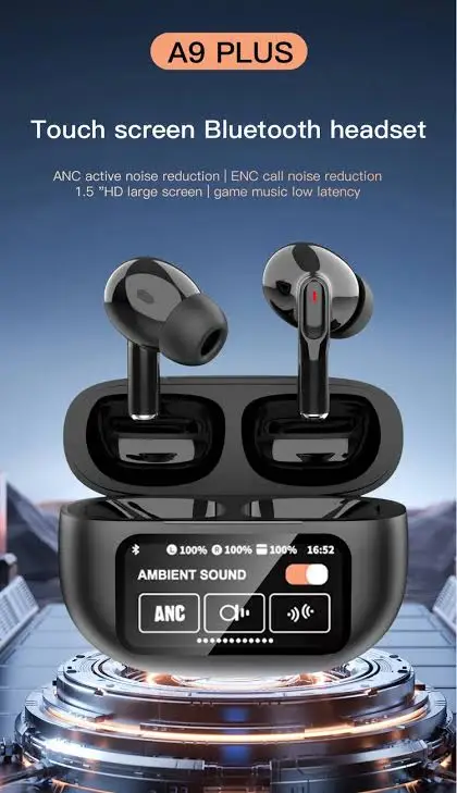 A9 Pro Wireless Earbuds Black Bluetooth 5.3 Hi-Fi Stereo TWS Earbuds