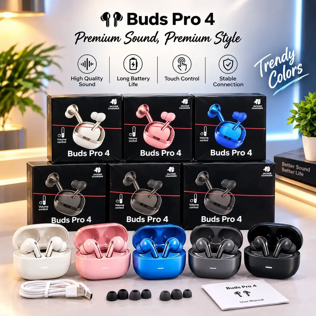 Buds Pro 4 Wireless Bluetooth Earbuds – Premium Sound