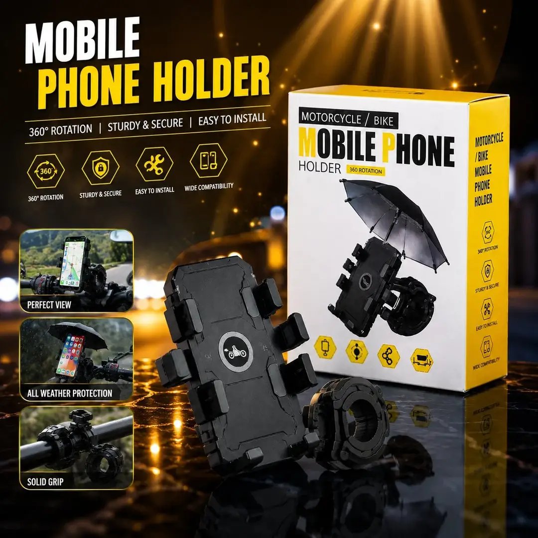 360° Motorcycle & Bike Mobile Phone Holder