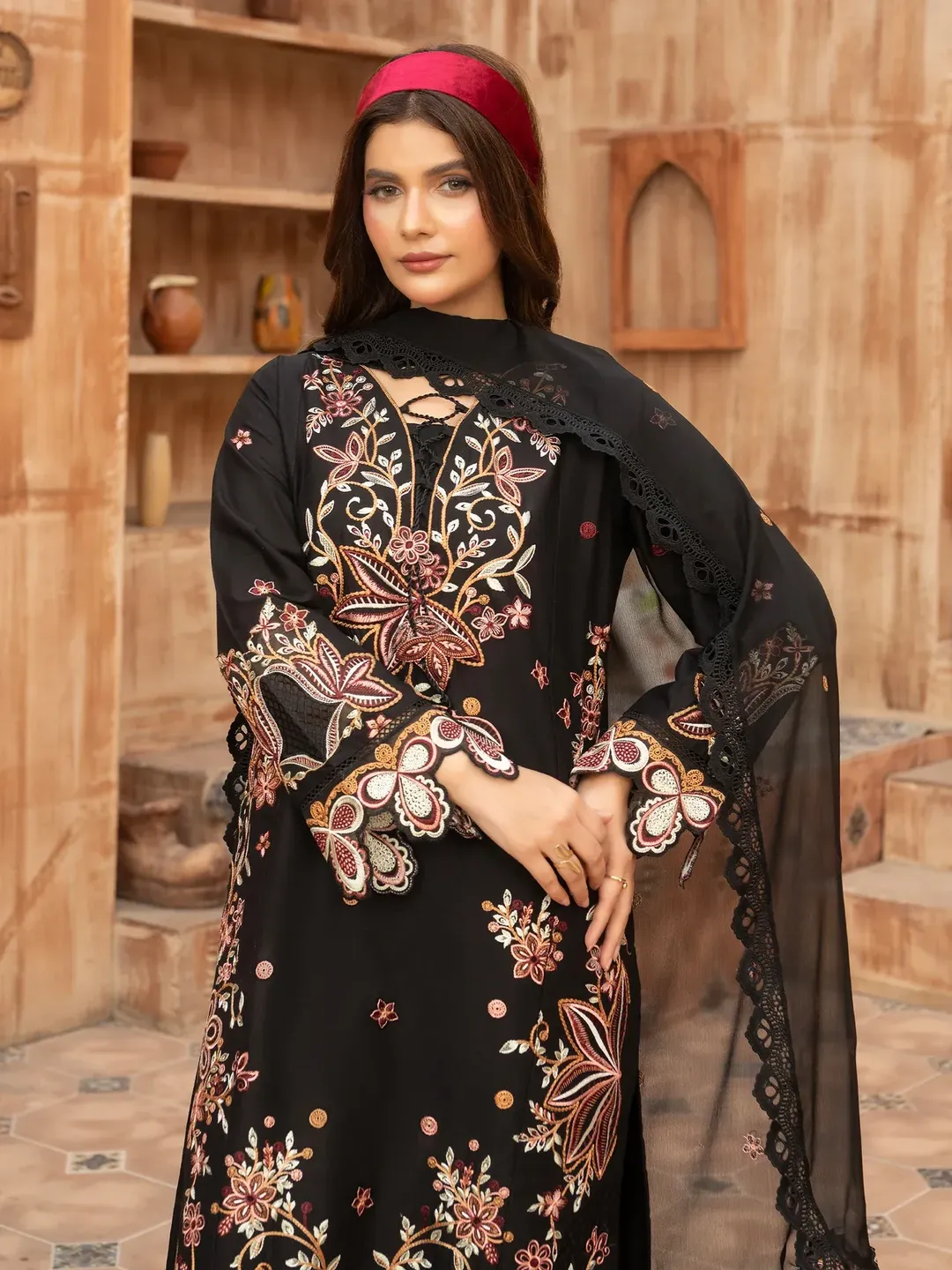 Wasl - U6A Embroidered Lawn Suit - 3 Pcs Set for Women