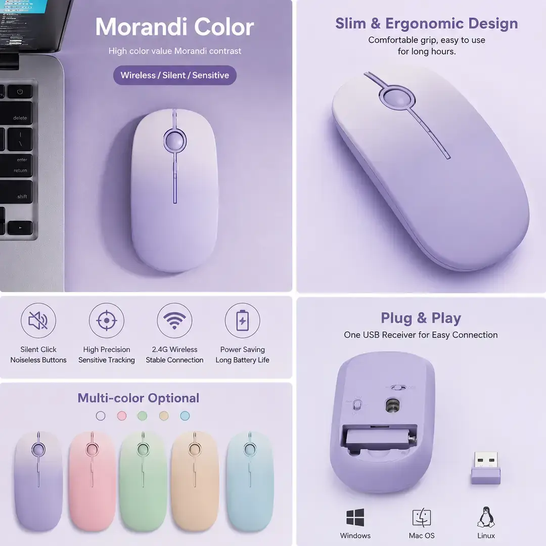 Stylish Wired USB Optical Mouse – Premium Ergonomic Design