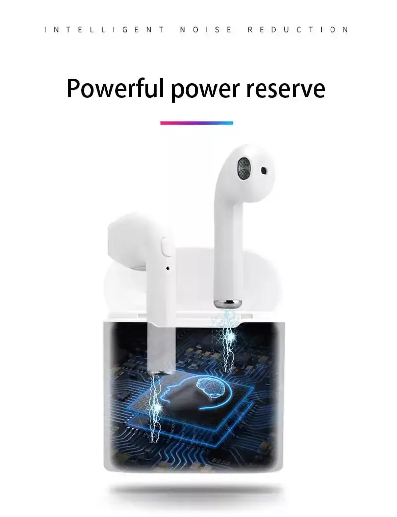 White Long-Lasting Battery With Fast Charge 2 Earbuds
