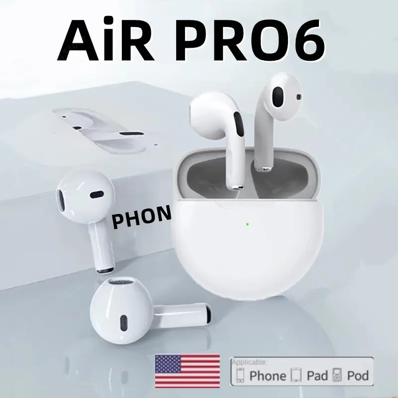 Pro 6 Wireless Earbuds + Charging Case