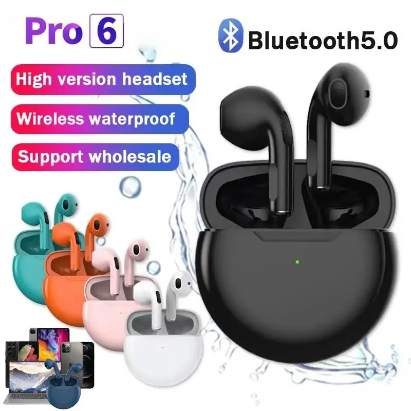 Pro 6 Wireless Earbuds + Charging Case