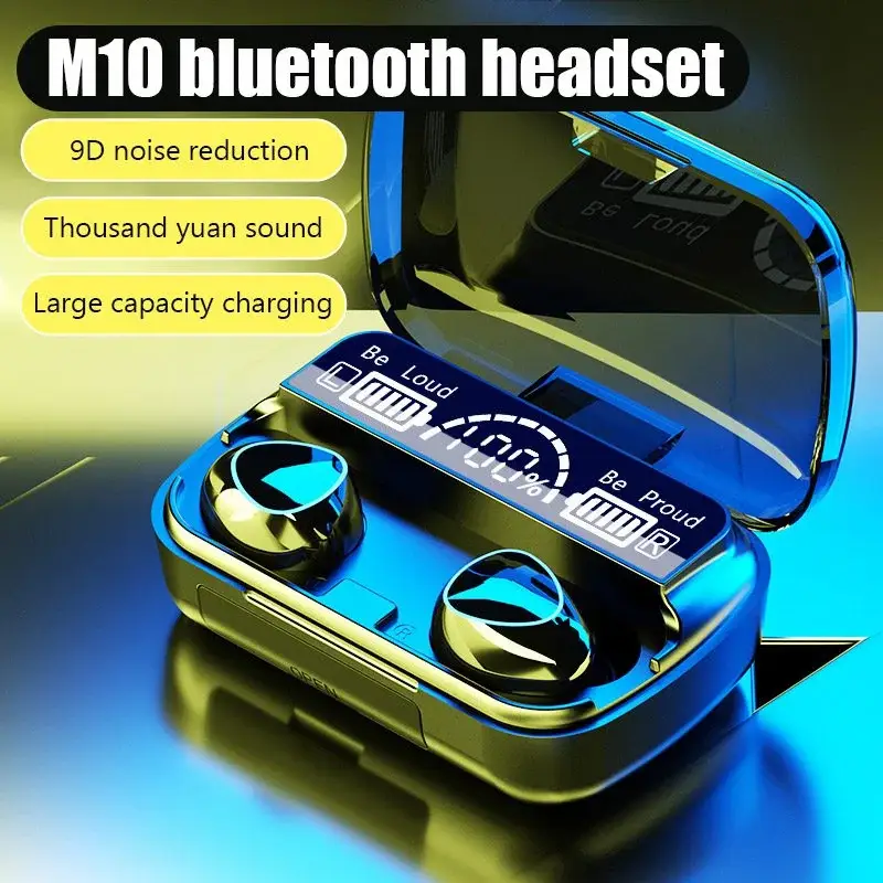 M10 Bluetooth Earphones - Wireless HiFi Stereo Earbuds with Noise Cancelling      1 reviews