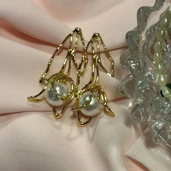 Best Friend Design Gold Plated Artificial Stones Earrings