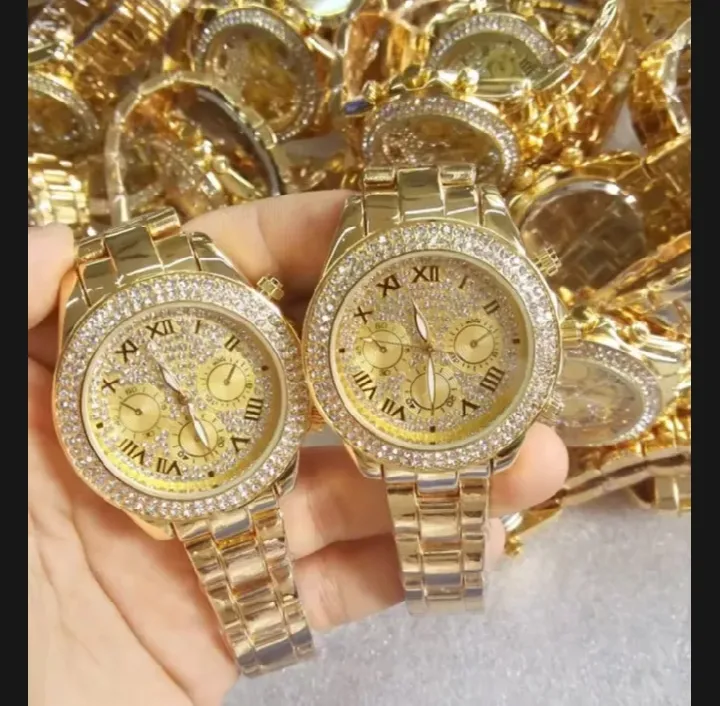 Golden Crystal Roman Dial Watch