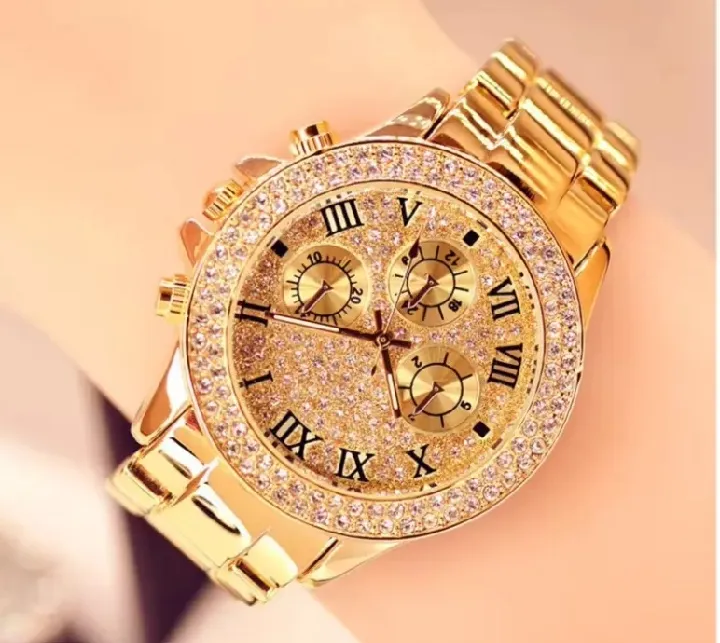 Golden Crystal Roman Dial Watch