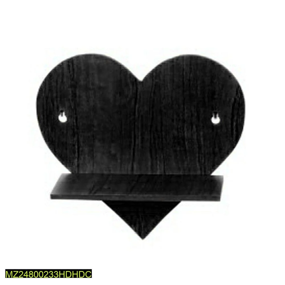 Modern 3D Heart Wall Hanging Set of 3 Black