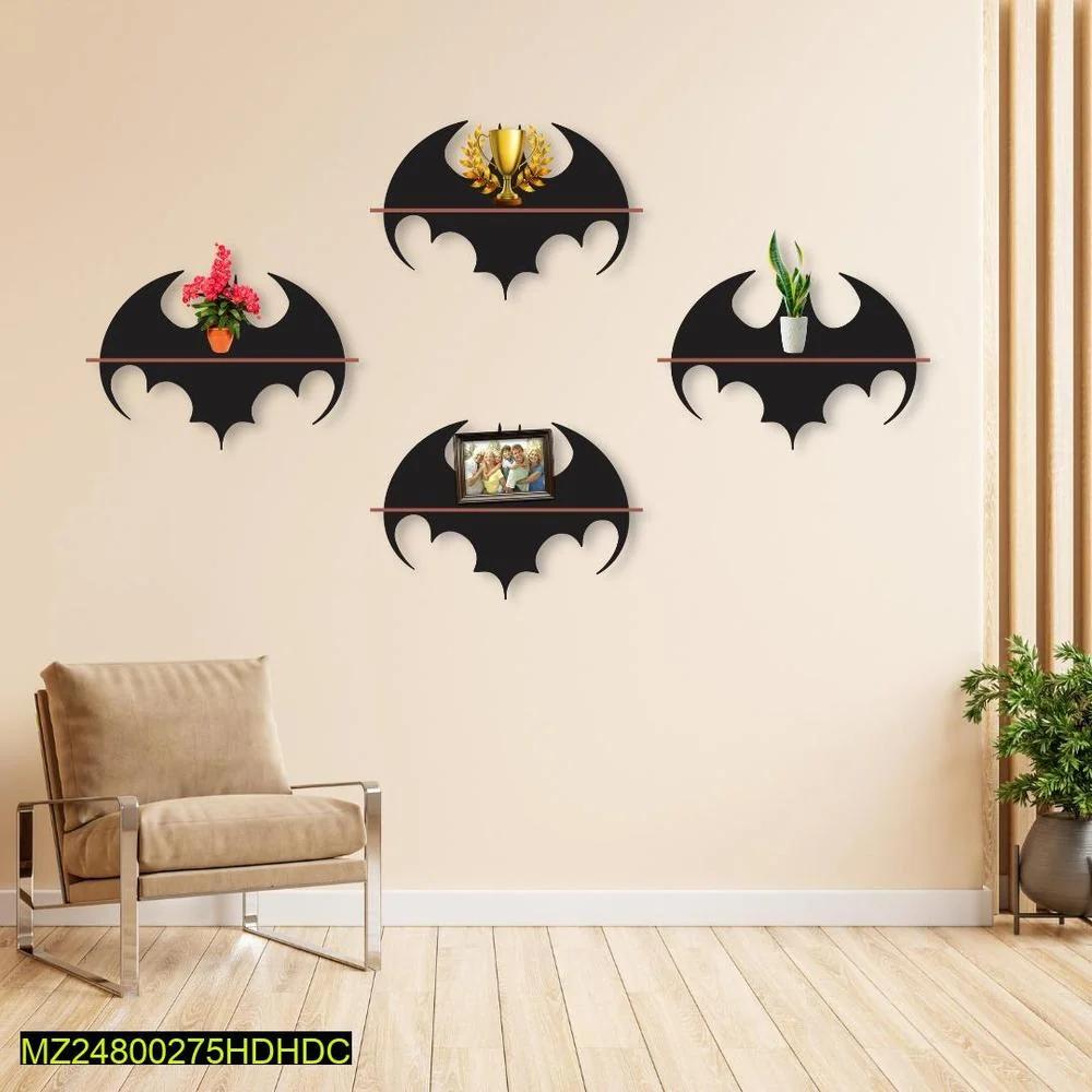 Batman Wall Shelves Set of 4 MDF Decorative Home Decor