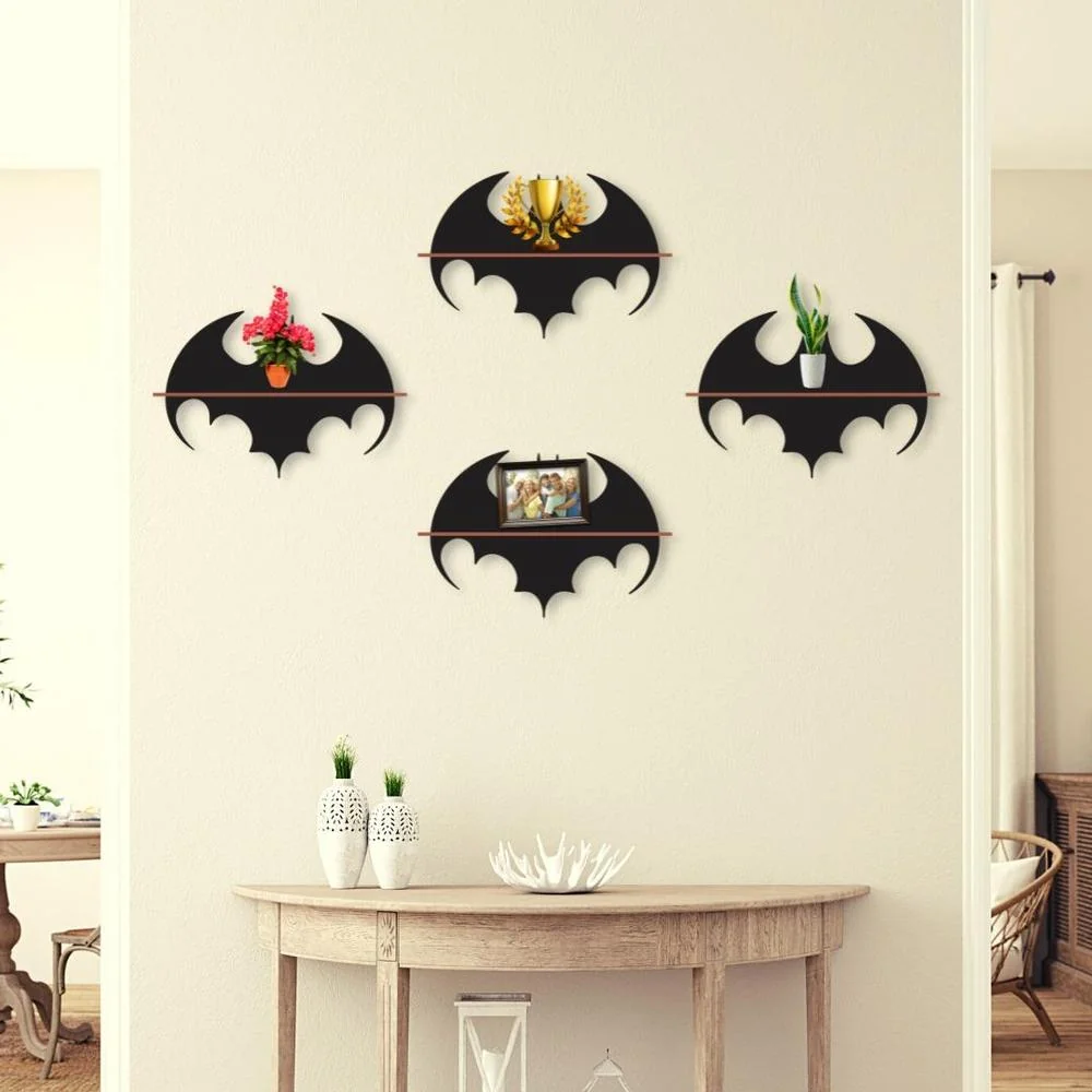 Batman Wall Shelves Set of 4 MDF Decorative Home Decor