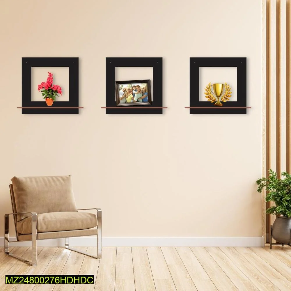 Square Wall Shelves Set of 3 for Home Decor