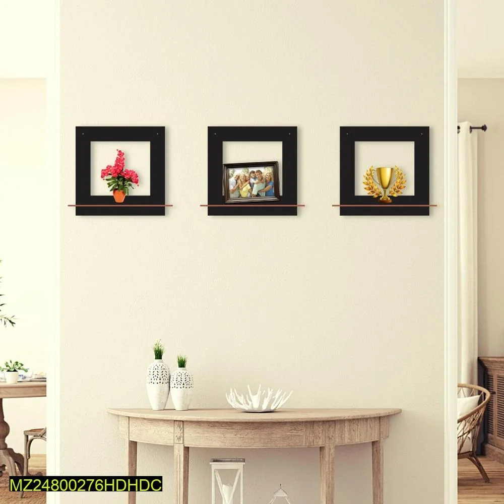 Square Wall Shelves Set of 3 for Home Decor