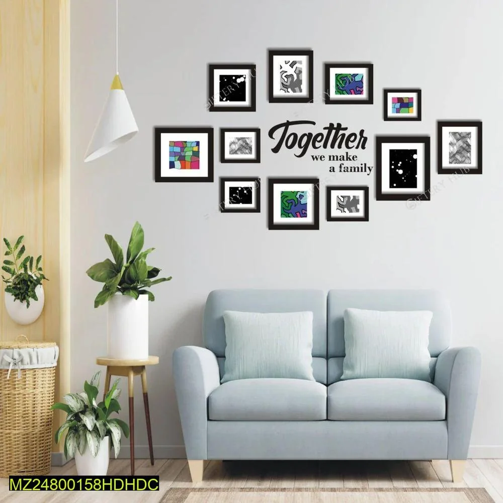 Modern Wall Clock Set with "Together" Text for Living Room