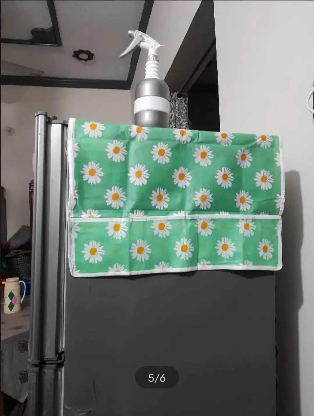 1 Pc Plastic Printed Refrigerator Cover 1