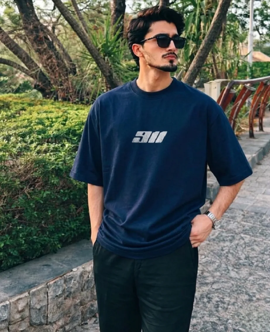 Men's Premium Drop Shoulder Printed T-Shirt