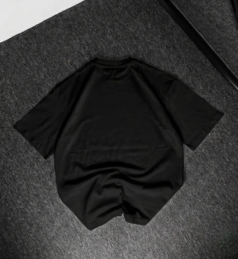 SABR Graphic Print Black Drop Shoulder T-Shirts for Men