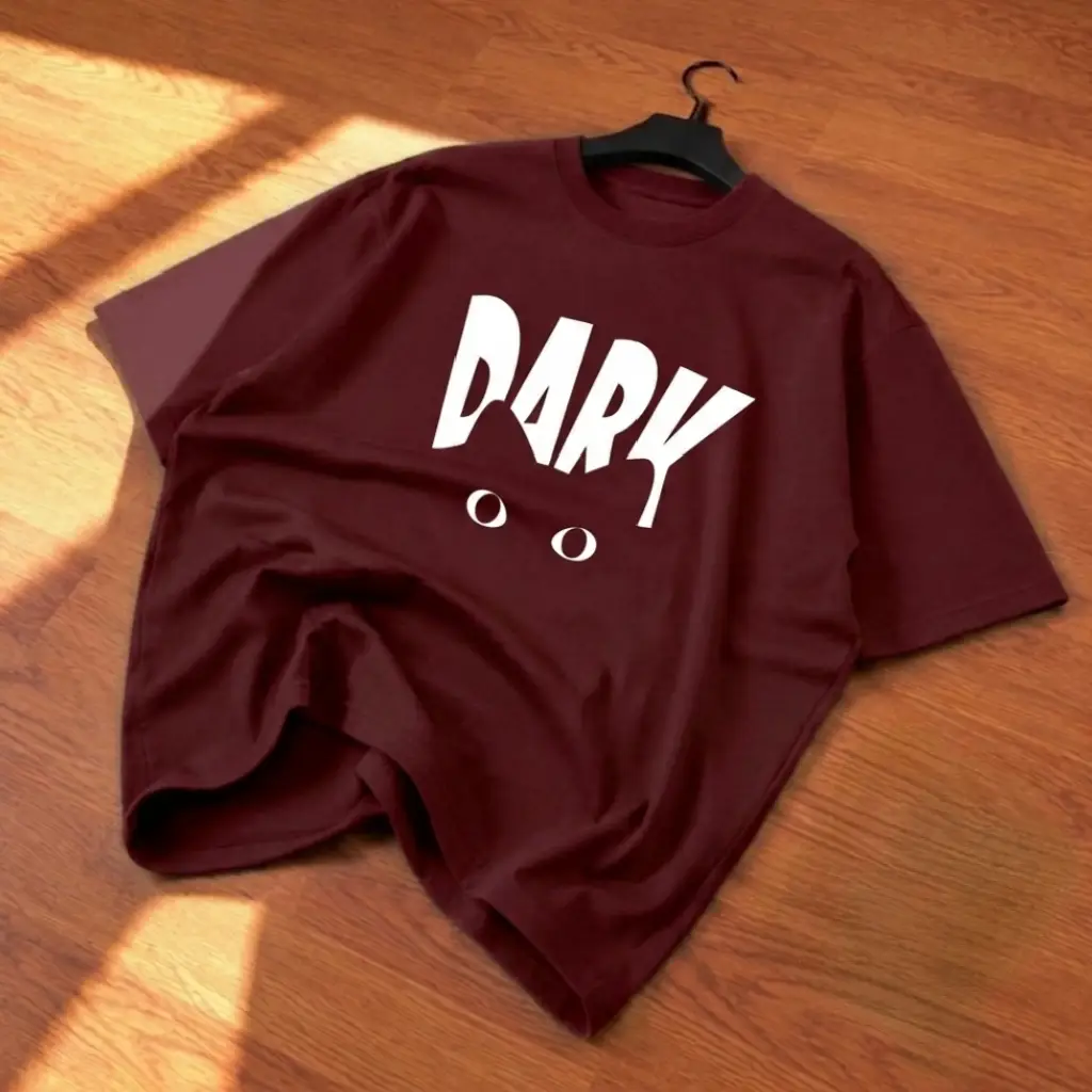 Premium Maroon Oversized Drop Shoulder T-Shirt - Streetwear Graphic Tee