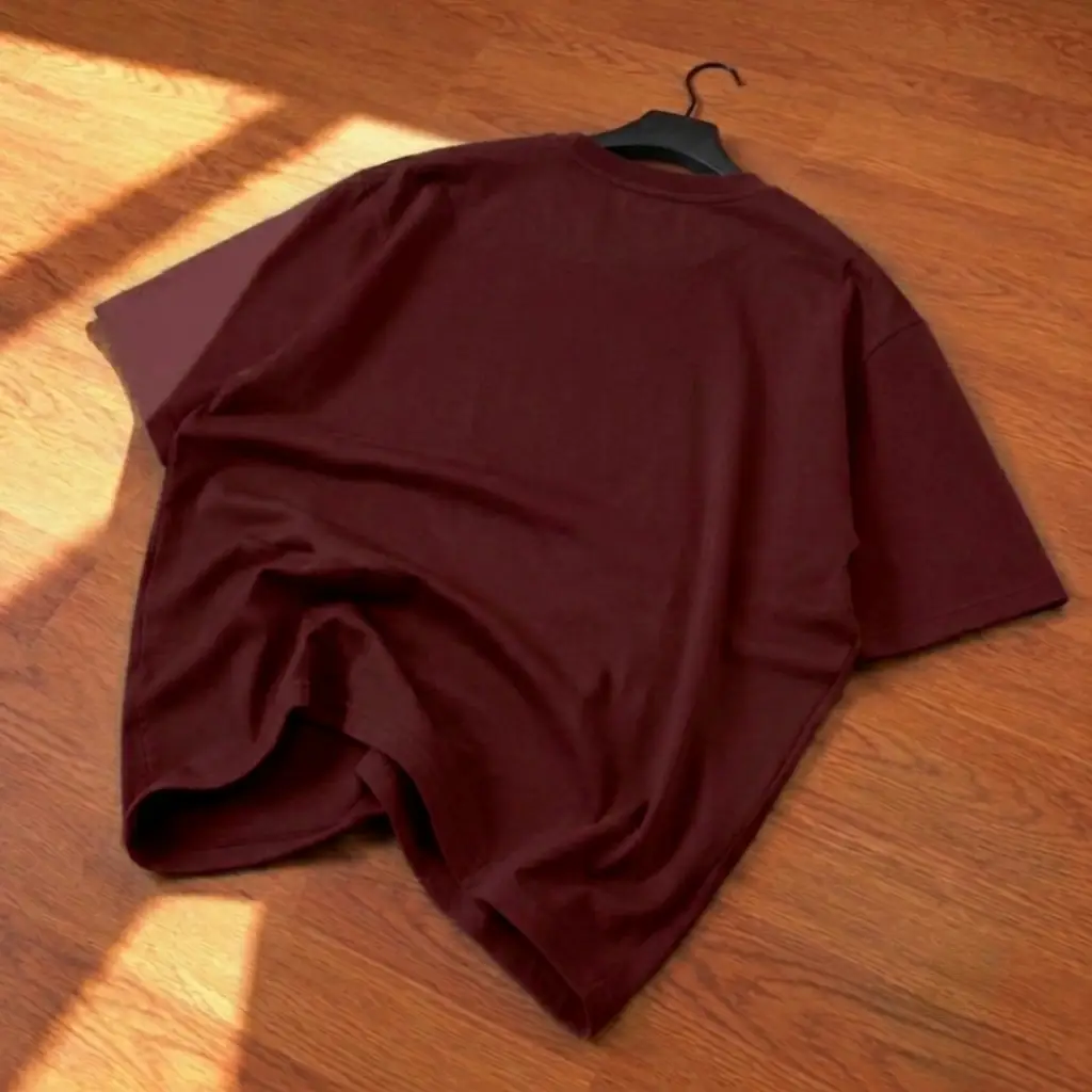 Premium Maroon Oversized Drop Shoulder T-Shirt - Streetwear Graphic Tee