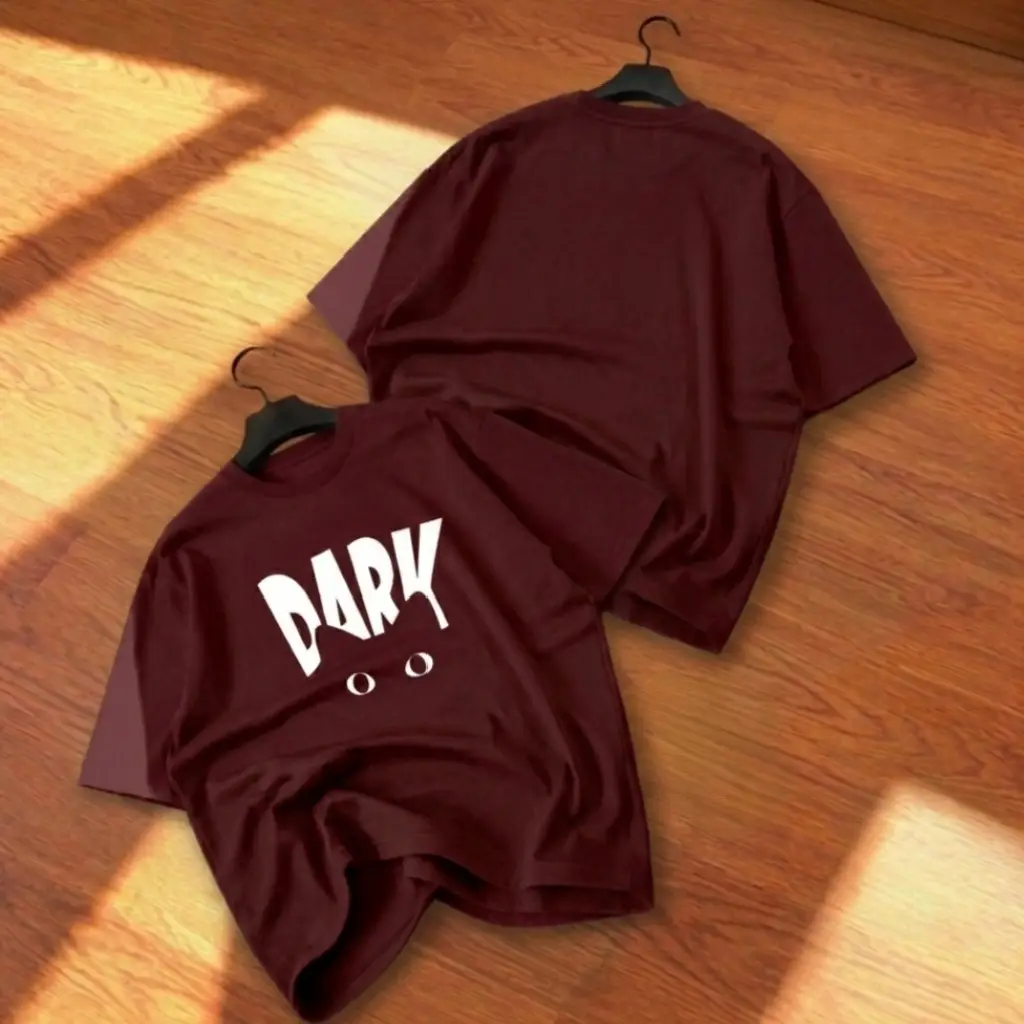 Premium Maroon Oversized Drop Shoulder T-Shirt - Streetwear Graphic Tee