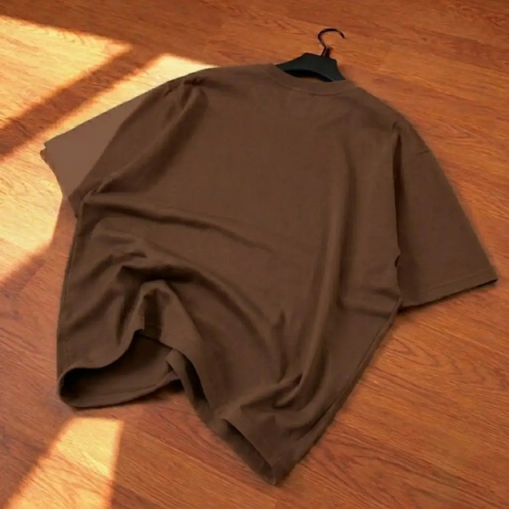 Premium Brown Oversized Drop Shoulder T-Shirt - NEW YORK Graphic Tee