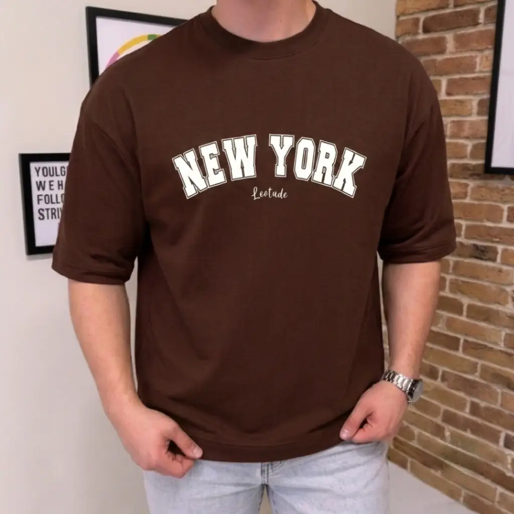 Premium New York Print Drop Shoulder T-Shirts - Oversized Fit