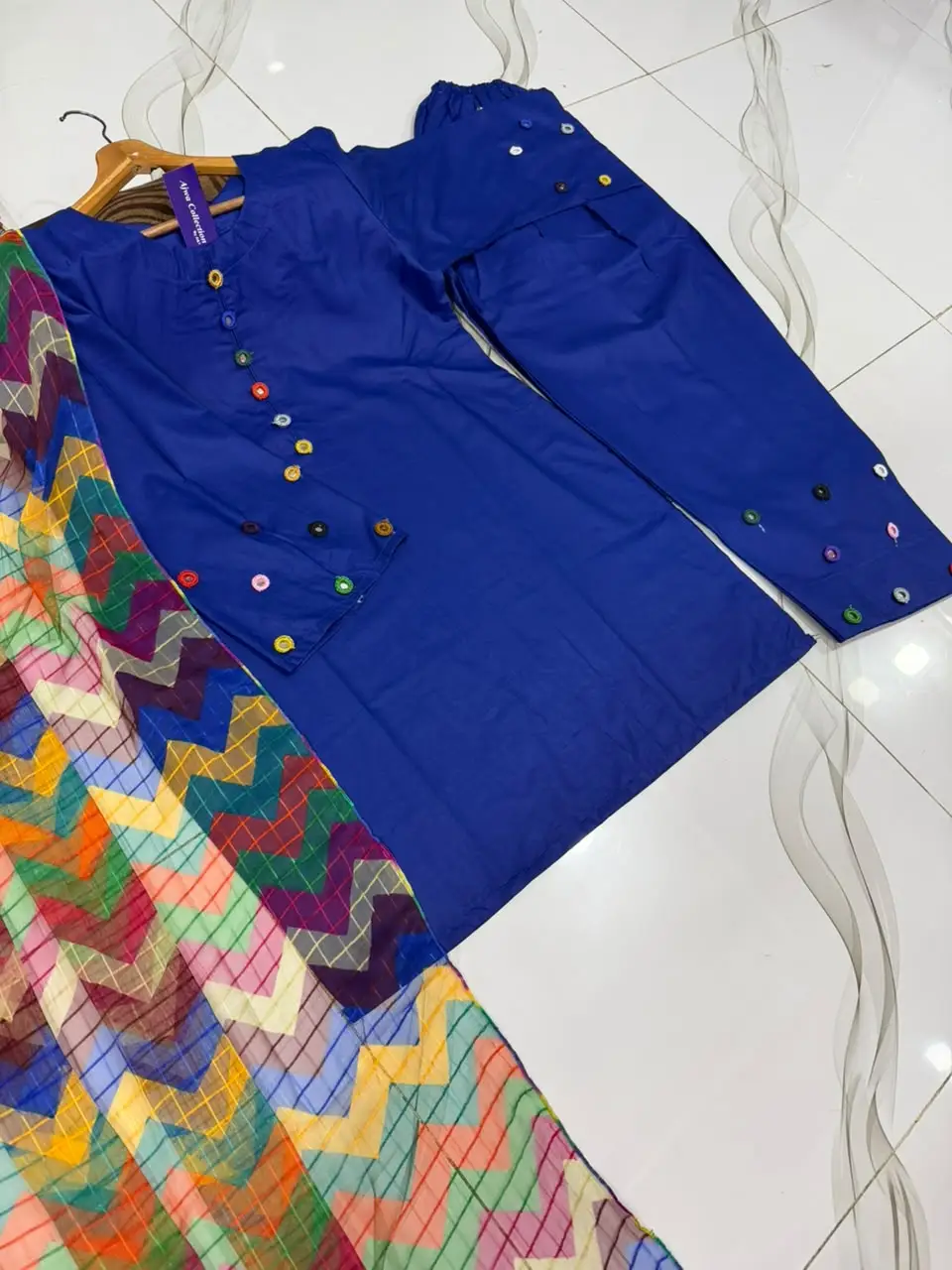 3 Pcs Women's Stitched Cotton Sheesha Work Suit