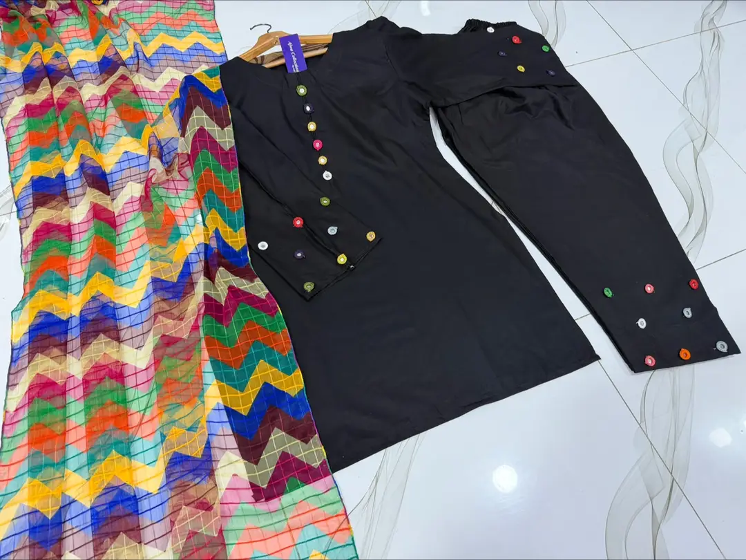 3 Pcs Women's Stitched Cotton Sheesha Work Suit