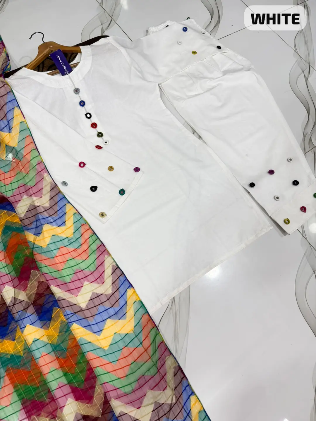 3 Pcs Women's Stitched Cotton Sheesha Work Suit