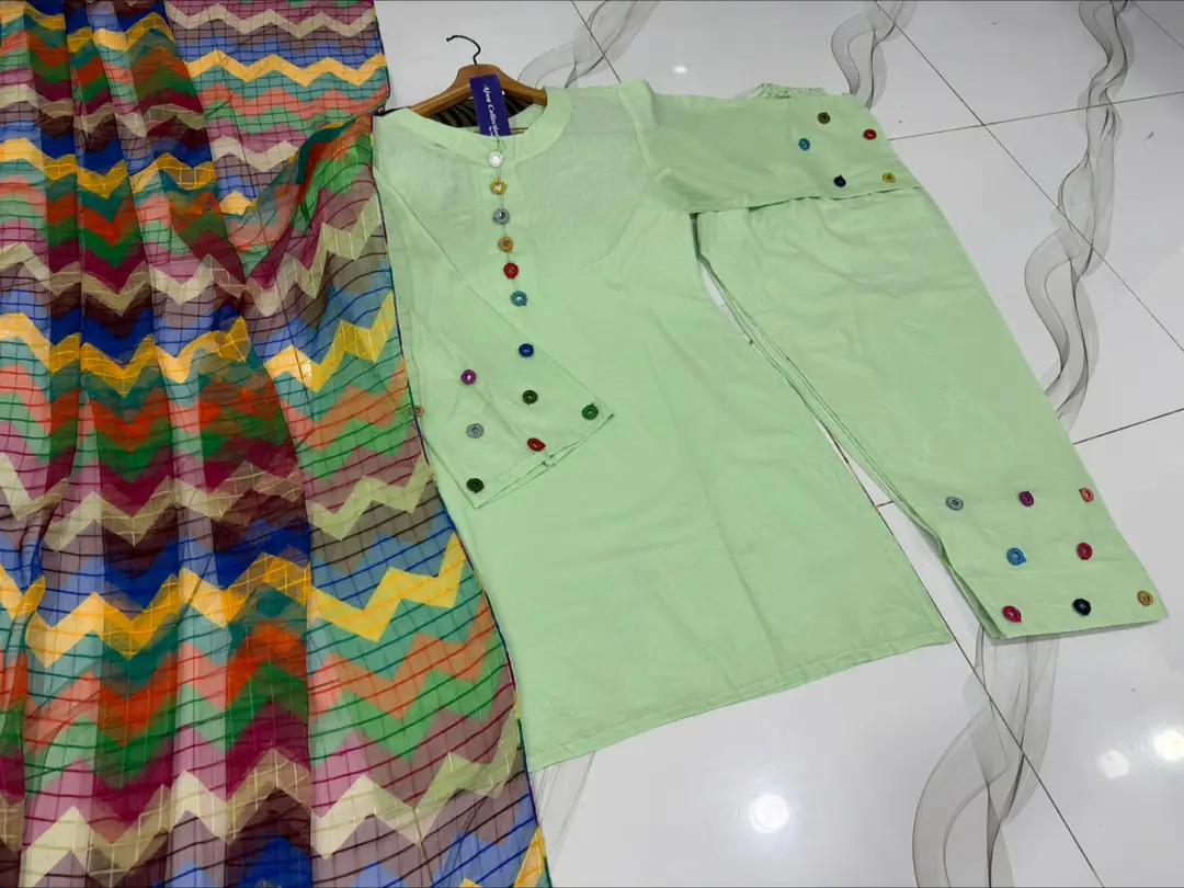 3 Pcs Women's Stitched Cotton Sheesha Work Suit