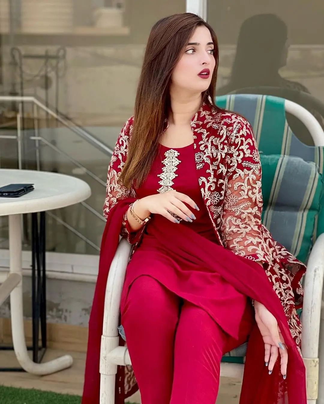 4 Pcs Women's Stitched Shamoz Silk Embroidered Suit