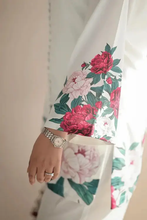 2 Pcs Women's Stitched Silk Printed Co-Ord Set
