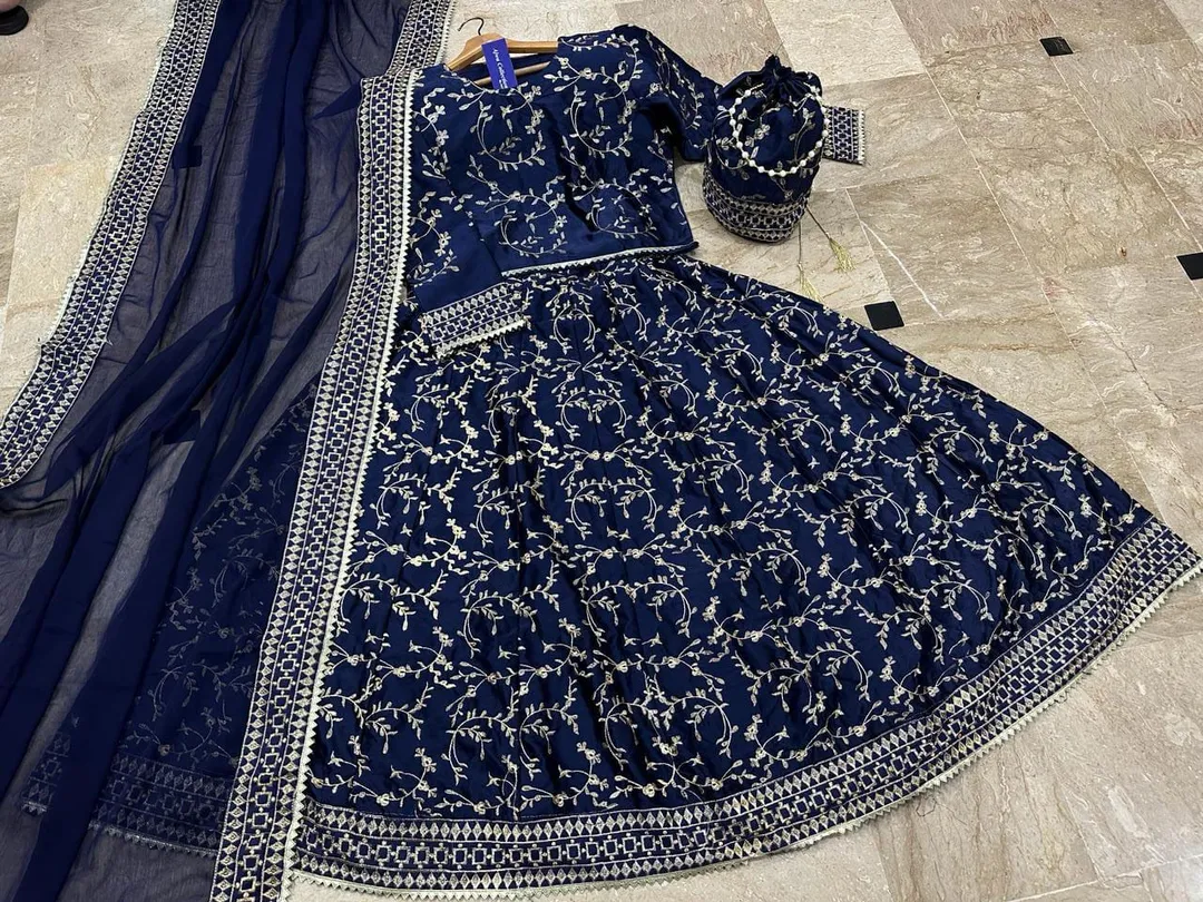 3 Pcs Women's Stitched Shamoz Silk Embroidered Maxi Suit