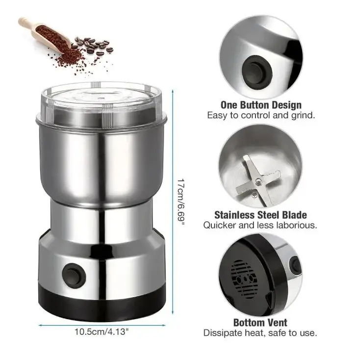 RAF Electric Masala Grinder Machine Stainless Steel Blades
