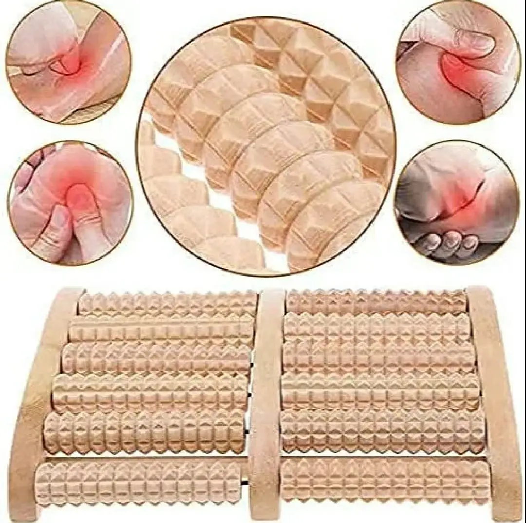 High Quality Natural Wooden Foot Massage Roller – Manual Reflexology Foot Massager