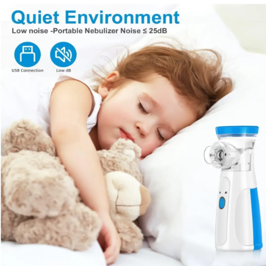 Portable Mesh Nebulizer Machine for Kids & Adults – Rechargeable Handheld Silent Nebulizer