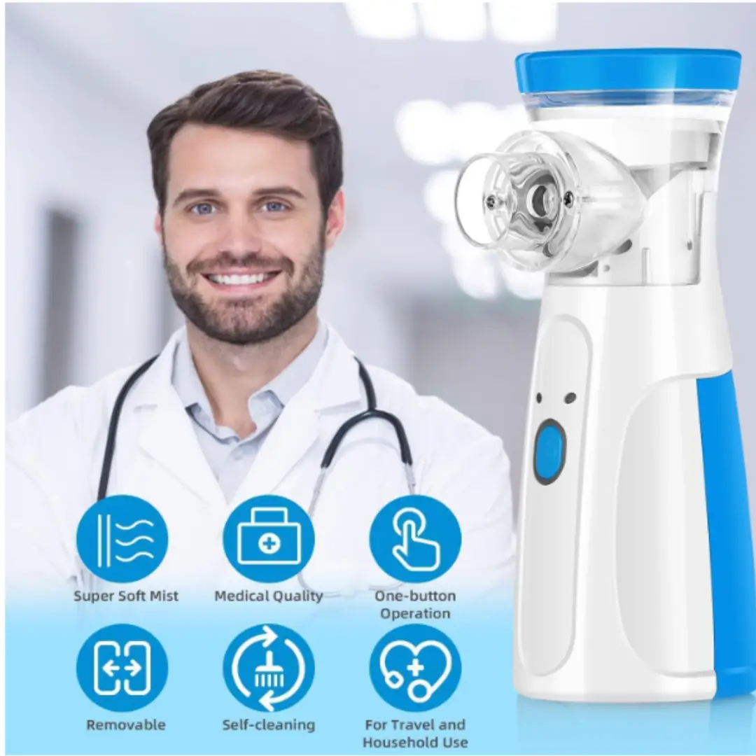 Portable Mesh Nebulizer Machine for Kids & Adults – Rechargeable Handheld Silent Nebulizer