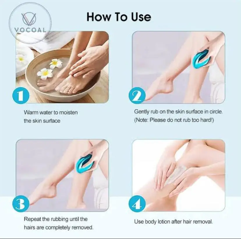 Crystal Hair Remover – Nano Glass Painless Hair Removal Tool for Men & Women