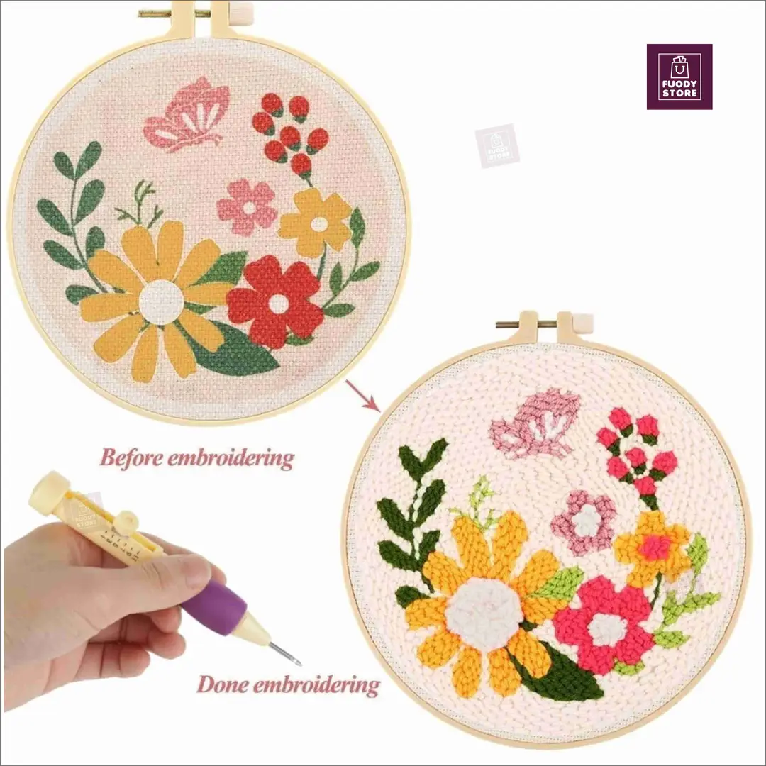 Embroidery Punch Needle Pen_DIY Hand Embroidery Pen Manual Cross Stitch Embroidery