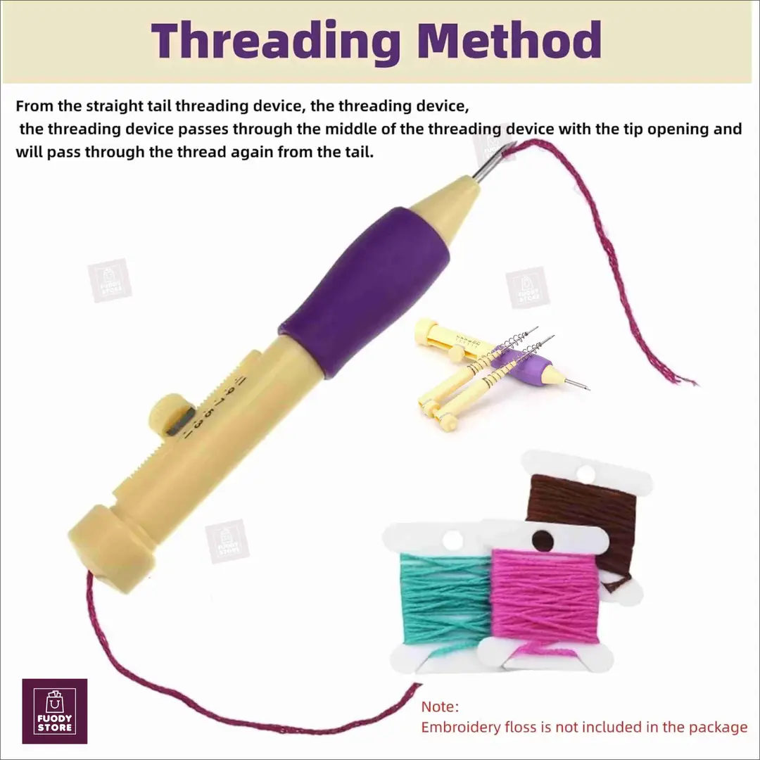 Embroidery Punch Needle Pen_DIY Hand Embroidery Pen Manual Cross Stitch Embroidery